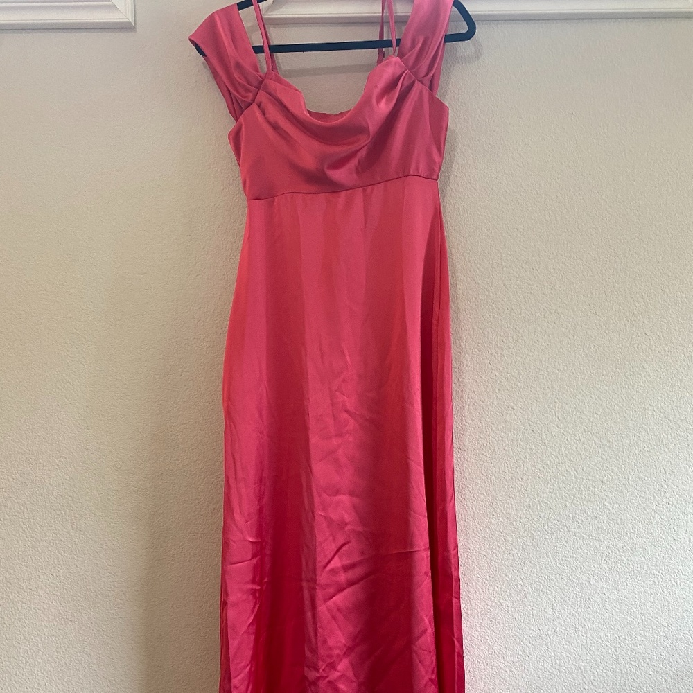 Flounce London Coral Maxi Dress